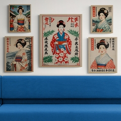 WALL (Mix de categorías y tamaños) / WALL 14/ Incluye 5 cuadros: 30x40 (×2) + 40x50 (×2) + 60x80 (×1)/ Koino Bori Festival Japan Art.