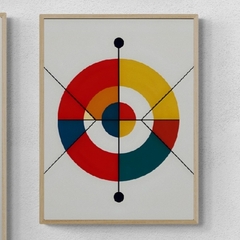 Cuadro en marco madera Kiri Box/Modelo 658/ Bauhaus-Skizzen 4