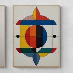 Cuadro en marco madera Kiri Box/Modelo 662/ Bauhaus-Skizzen 8