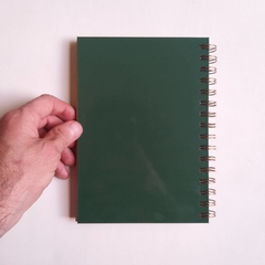 Agenda Semanal Tapa Dura Ring Wire/ MODELO 223/ Der Kuss 2 (Póster Verde), GUSTAV KLIMT (1908) - tienda online