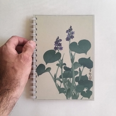 Agenda Semanal Tapa Dura Ring Wire/ Modelo 220/ Bloeiende hosta, Ohara Koson, año 1920 - 1930. - 1920®objetos de diseño 