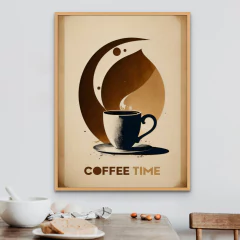 Cuadro en marco madera Kiri Box/ Modelo 582/ Coffee Time 1