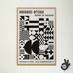 Cuadro en marco madera Kiri Box/ Modelo 107/ EINFARBIG ⚫ ⬛ ◼◾▪️ Póster Archivo BAUHAUS Berlín
