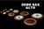 Jogo de sapatilhas marrons com ressonador de plástico para sax alto