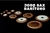 Jogo de sapatilhas marrons com ressonador de plástico para sax barítono