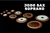 Jogo de sapatilhas marrons com ressonador de plástico para sax soprano