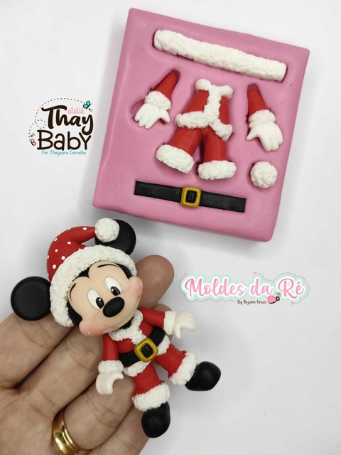 Molde Roupa Ratinho de Natal - Aplique