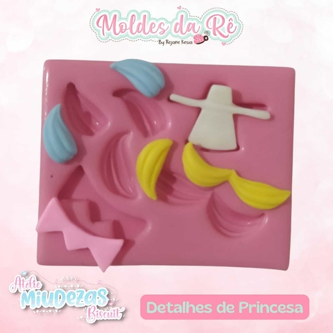 Molde Detalhes Vestidos de princesa