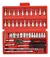 Jogo Combo Kit De Chave De Fenda Philips Soquete Completo Marca Quicko Kit 46 Peças De Aço Crv 1/4 Maleta Cor Vermelho na internet