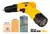 Imagem do Parafusadeira Furadeira The Black Tools TB12A 3/8 Bivolt a Bateria 12v Cor Amarelo Frequência 60Hz