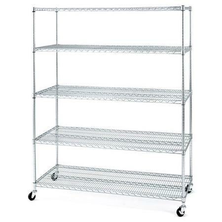 Estante Aramada De Aço 5 Prateleiras Cromada 1,90x1,21x0,46