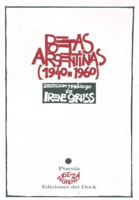 Portada del libro "Poetas Argentinas (1940-1960)"