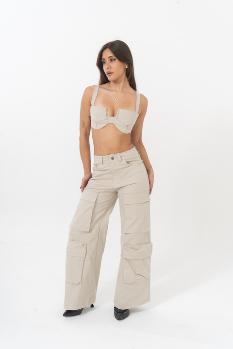 Pantalón cargo gin - comprar online