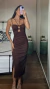 Vestido Midi Kaira - Marrom na internet