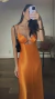 Vestido Midi Valen - Laranja - comprar online