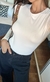 Body Sarah Decote Costas - Off White na internet