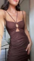Vestido Midi Kaira - Marrom - loja online