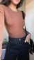 Body Sarah Decote Costas - Marrom na internet