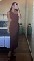 Vestido Midi Gaia - Marrom - comprar online