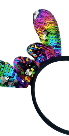 Vincha Acolchada Coneja Multicolor Lentejuelas en internet