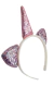 Vincha Acolchada Unicornio Rosa Gold - comprar online
