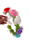 Vincha con Flores de Goma Eva - Importado -
