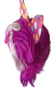 Peluca Violeta y Mechon Blanco Con Moño - Importada - en internet
