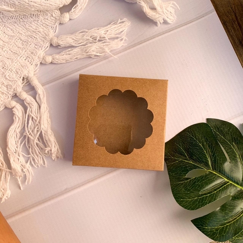 Caja Cantón Flor Kraft (8,5x8,5x2)