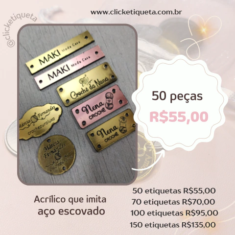 Acrílico com Efeito Aço Escovado - comprar online