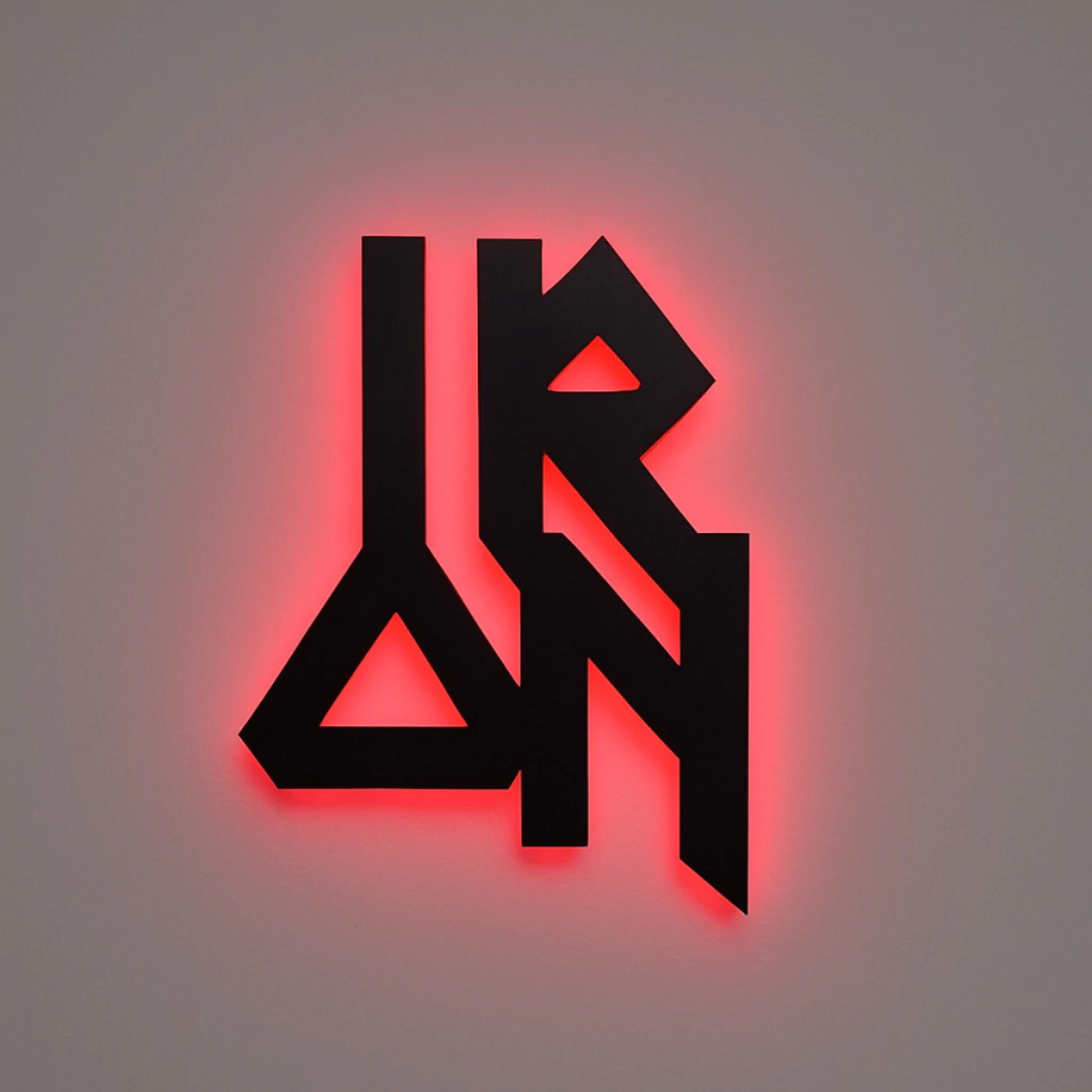 Placa Recorte Parede com Led Iron