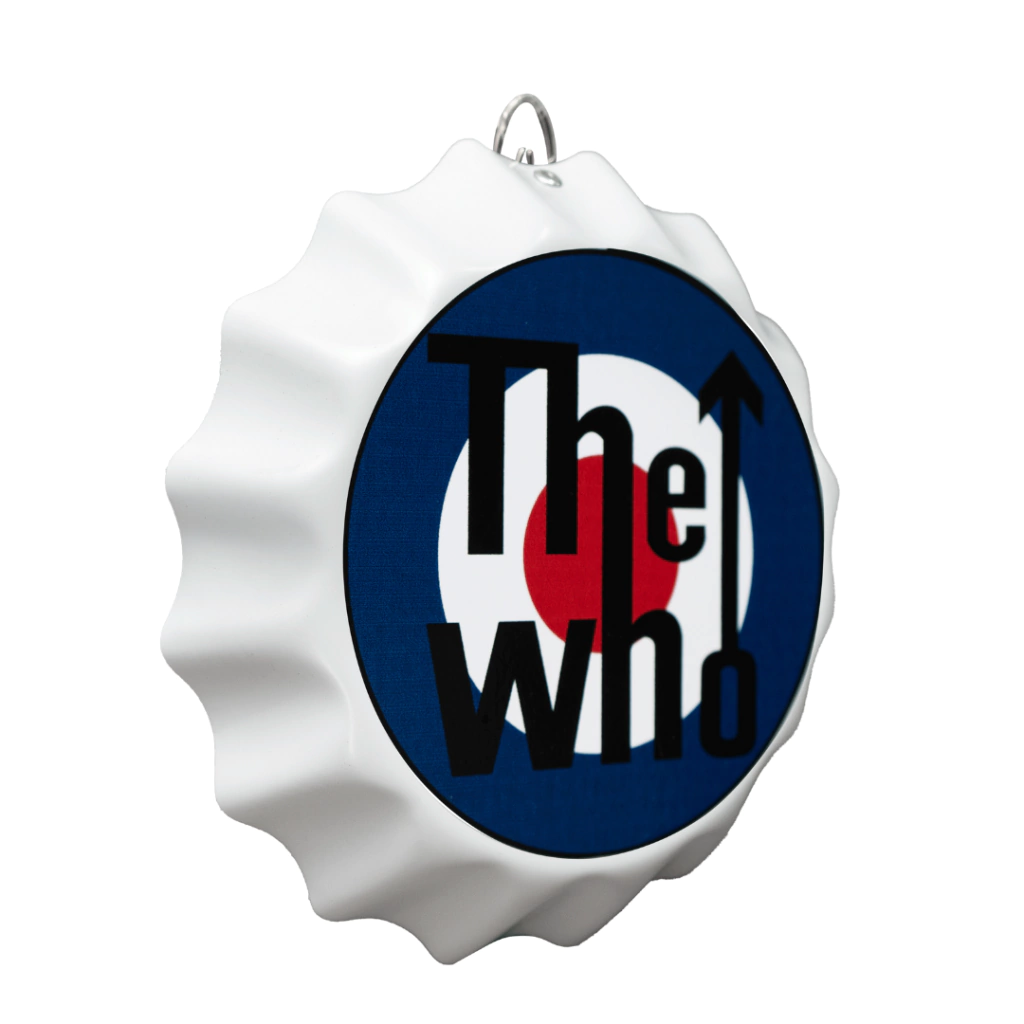 PLACA TAMPINHA DE GARRAFA DECORATIVA THE WHO 17 cm