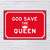 PLACA DE RUA GOD SAVE THE QUEEN 20x13 cm