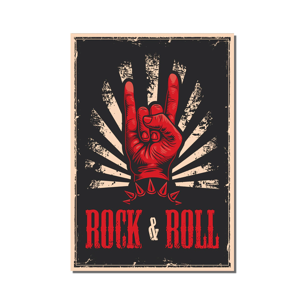 PLACA ROCK N ROLL