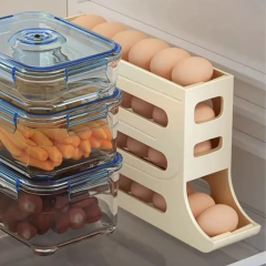 Porta Ovos prático com Rolamento automático 4 Andares