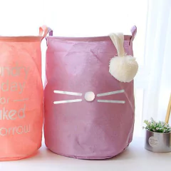 Cesto de Roupas PomPom Gatinho