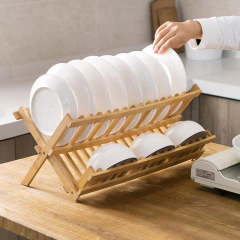 Escorredor de Louça Dobrável Bambu