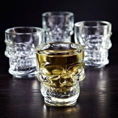 Copos de Shot Caveira Crystal Head - kit com 4 copos