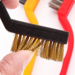 Imagem do Kit de Escovas Multiuso Aço Latão e Nylon - 3 peças
