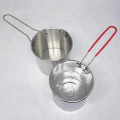 Conjunto Fritadeira Panela e Cesto em inox Economiza Óleo