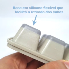 Kit 3 Forma de Gelo Tampa com Base Silicone solta cubo fácil na internet