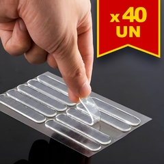 Kit 40 Adesivo Protetor em Tiras Silicone Anti Impacto