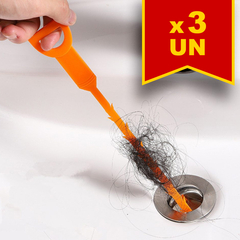 Kit 3 Desentupidores Coletor de Cabelos Pias duchas e banheiras