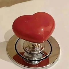 Botão de Descarga Decorativo Coração para vaso sanitário