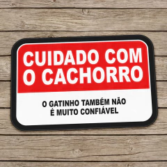 Tapete Decorativo Cuidado com o Cachorro e Gato - loja online