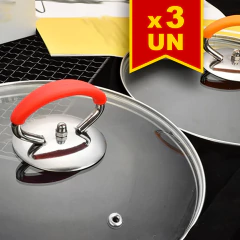Kit 3 Alças em Silicone Puxador Pegador Recupera Tampa de Panela - comprar online