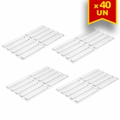 Kit 40 Adesivo Protetor em Tiras Silicone Anti Impacto