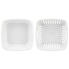 Pote com Escorredor 3 em 1 Lava Escorre e Armazena - comprar online