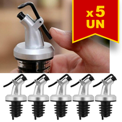 Kit 5 Bicos Dosadores para Garrafas Azeite Vinagre