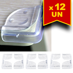 Kit 12 Protetores de Quina Cantos Mesa Bebê Vidro em Silicone