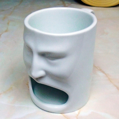 Caneca Rosto com suporte para Cookies Face Mug - Geleia Presentes Criativos, Diferentes, Legais e Originais